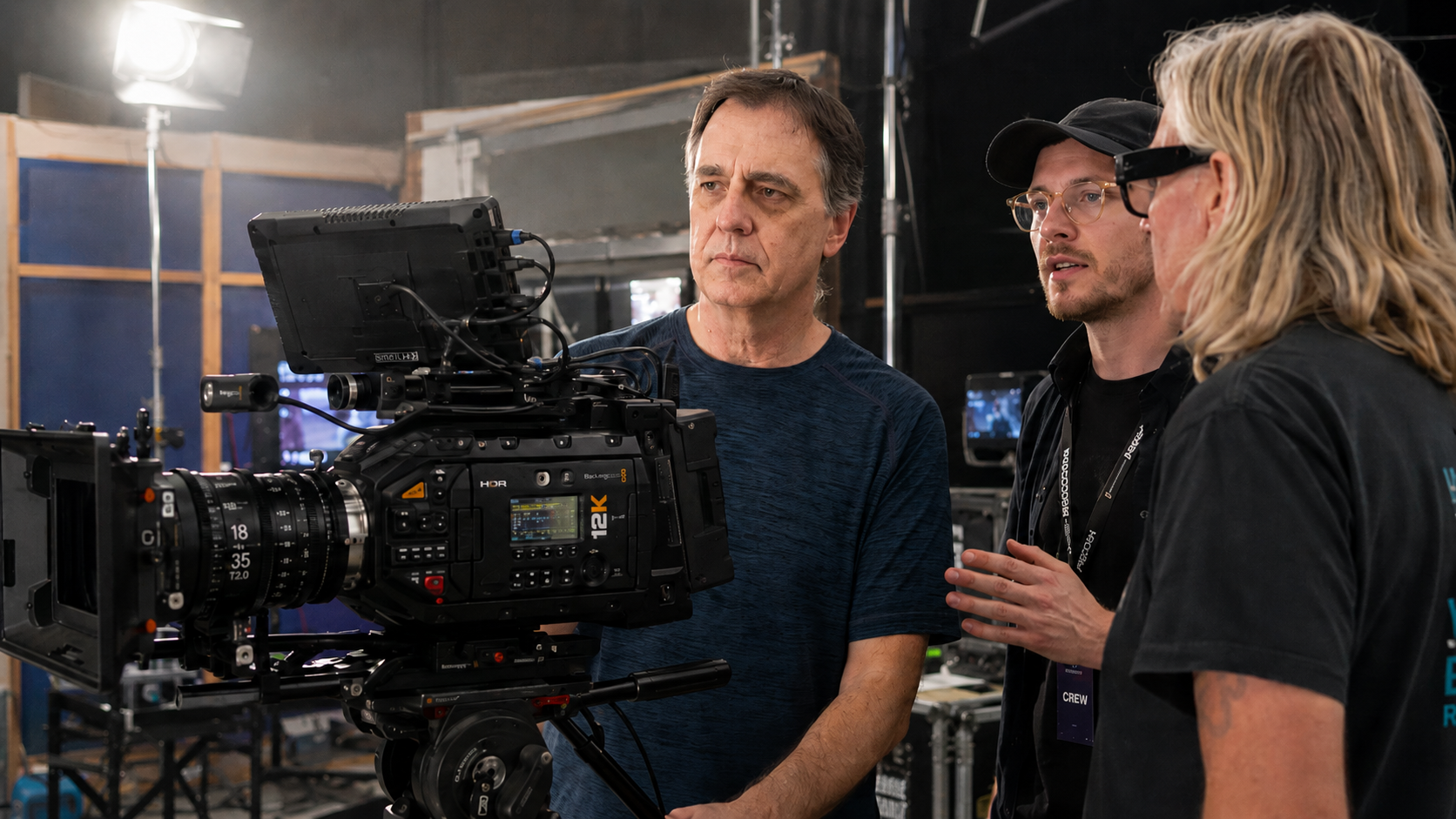 James Gregson with the Blackmagic 12K camera